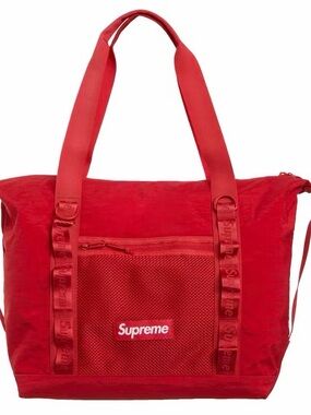 Supreme Red Mesh Front Tote